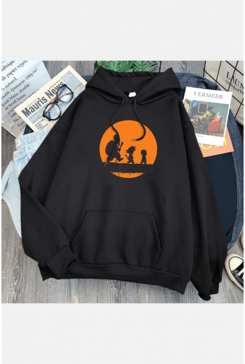 Master Roshi And Goku Kapşonlu Sweatshirt