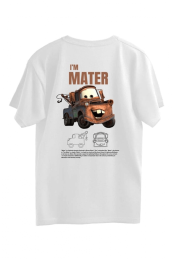 Mater Cars Ön Arka Baskılı Unisex Tişört