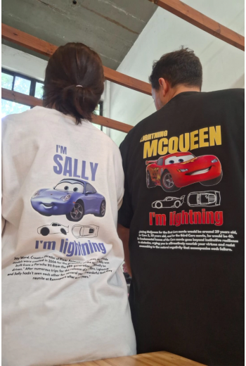 MCQUEEN & I'M SALLY Cars Filmi 2'li Sevgili/Çift/Arkadaş T-shirt Seti MCQUEEN & I'M SALLY Cars Filmi 2'li Sevgili/Çift/Arkadaş T-shirt Seti