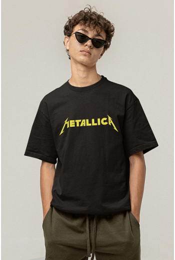 Metallica Logo Siyah Tişört