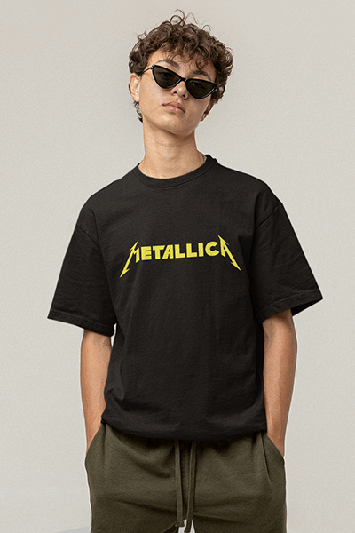 Metallica Logo Siyah Tişört