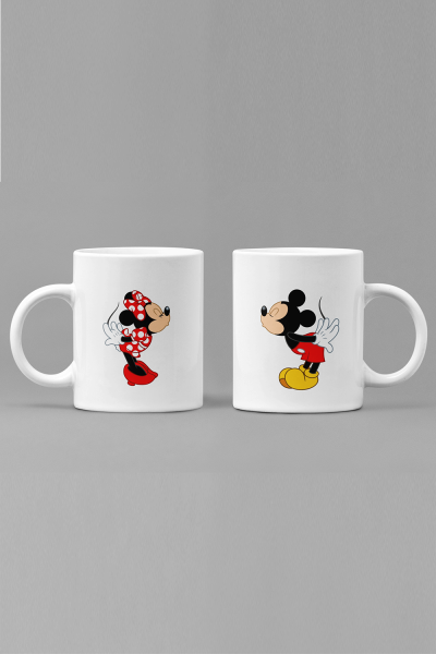 Mickey ve Minnie Mouse Sevgili/Çift/Arkadaş 2'li Kupa Bardak Seti