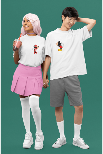 Mickey ve Minnie Sevgili/Çift/Arkadaşlık 2'li Tişört Seti
