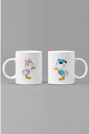 Mini Daisy ve Donald Duck Sevgili/Çift/Arkadaş 2'li Kupa Bardak Seti  Mini Daisy ve Donald Duck Sevgili/Çift/Arkadaş 2'li Kupa Bardak Seti