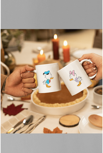 Mini Daisy ve Donald Duck Sevgili/Çift/Arkadaş 2'li Kupa Bardak Seti  Mini Daisy ve Donald Duck Sevgili/Çift/Arkadaş 2'li Kupa Bardak Seti