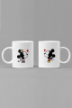Mini Mickey ve Minnie Mouse Sevgili/Çift/Arkadaş 2'li Kupa Bardak Seti
