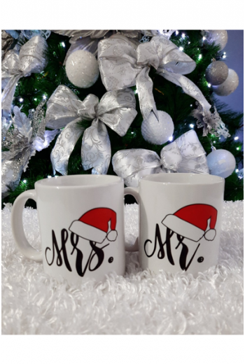 Mrs. And Ms. Yazılı Yılbaşı Christmas 2'li Kupa Bardak