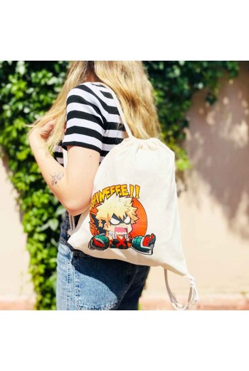 Anime My Hero Academia Bakugou Shineee! Bez Sırt Çantası Anime My Hero Academia Bakugou Shineee! Bez Sırt Çantası