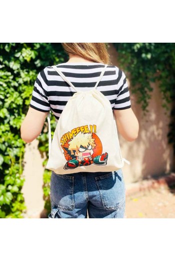 Anime My Hero Academia Bakugou Shineee! Bez Sırt Çantası Anime My Hero Academia Bakugou Shineee! Bez Sırt Çantası