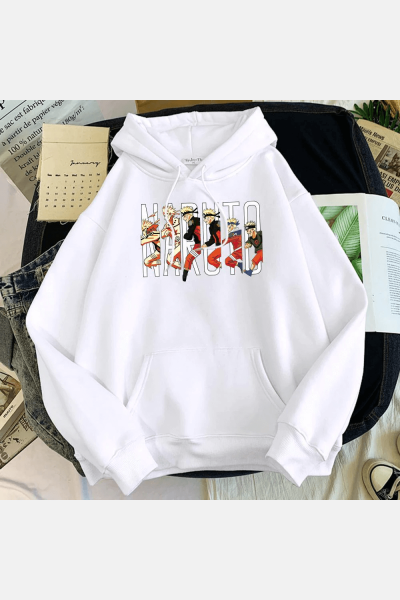 Naruto Evolution Kapşonlu Sweatshirt