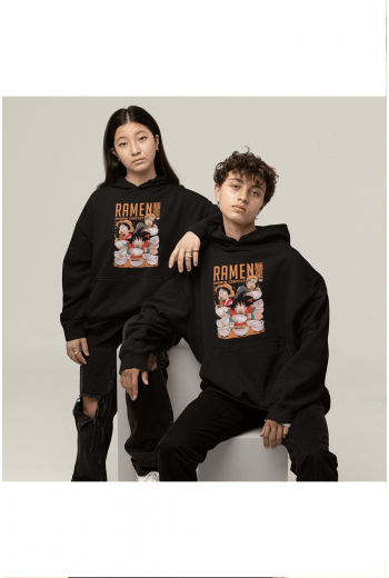 Naruto Luffy Goku Ramen Kapşonlu Sweatshirt Naruto Luffy Goku Ramen Kapşonlu Sweatshirt