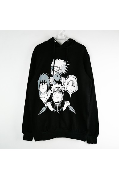 Naruto Shippuden Team 7 Kapşonlu Sweatshirt