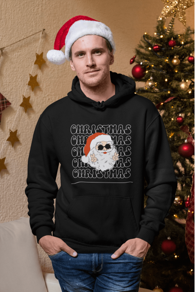 Noel Baba Christmas Yeni Yıl Kapşonlu Sweatshirt