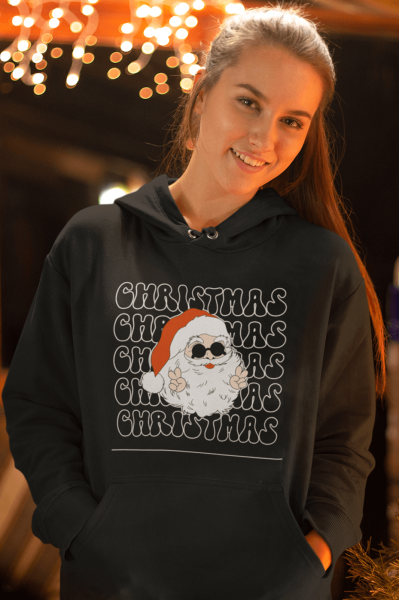 Noel Baba Christmas Yeni Yıl Kapşonlu Sweatshirt