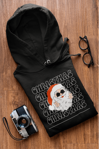 Noel Baba Christmas Yeni Yıl Kapşonlu Sweatshirt