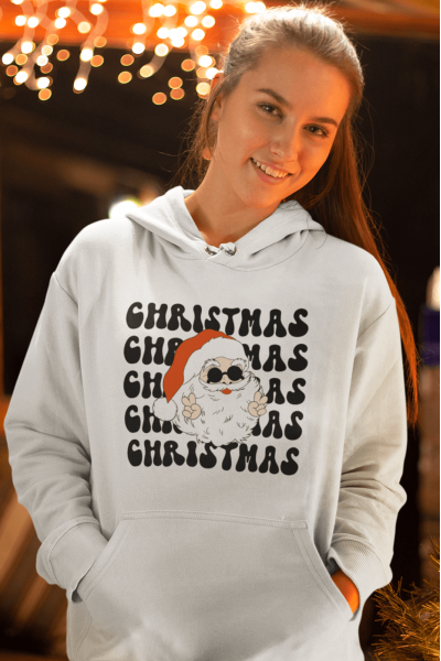 Noel Baba Christmas Yeni Yıl Kapşonlu Sweatshirt