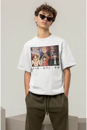 One Piece ALS Beyaz Tişört