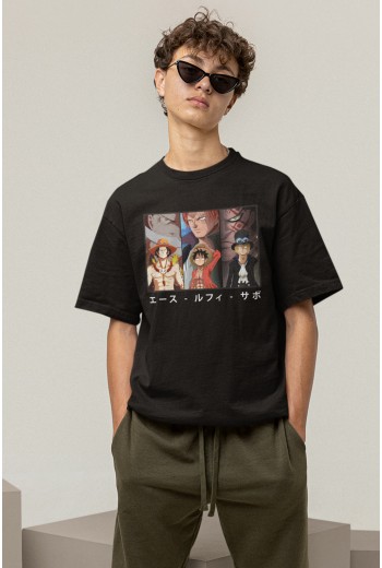 One Piece ALS Siyah Tişört