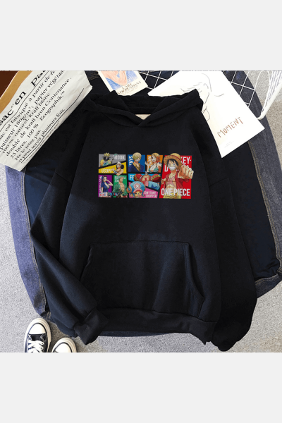 One Piece Friends Kapşonlu Sweatshirt