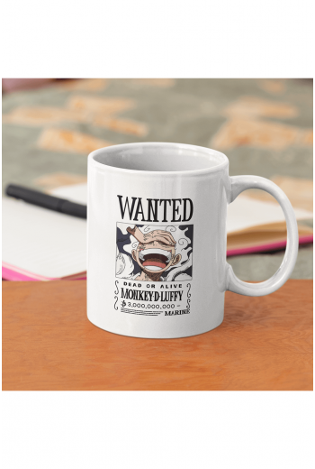 One Piece Luffy Gear 5 Wanted Kupa Bardak