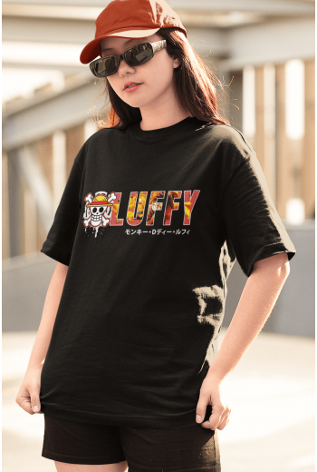 One Piece Luffy Logo Siyah Tişört One Piece Luffy Logo Siyah Tişört