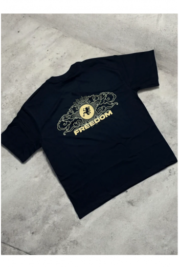 One Piece Luffy Nika Freedom Siyah T-shirt