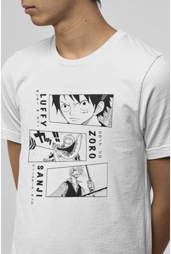 One Piece LZS Beyaz Tişört One Piece LZS Beyaz Tişört