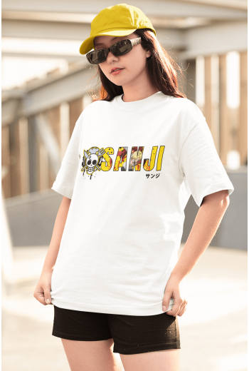 One Piece Sanji Logo Beyaz Tişört One Piece Sanji Logo Beyaz Tişört