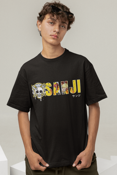 One Piece Sanji Logo Siyah Tişört One Piece Sanji Logo Siyah Tişört