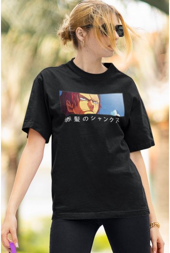 One Piece Shanks Eyes Siyah Tişört
