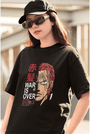 One Piece Shanks Siyah Tişört