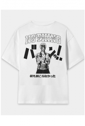 One Piece Zoro Nothing Beyaz T-shirt