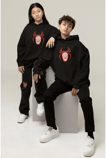 Örümcek Logolu Sevgili/çift/arkadaşlık/2'li Kapşonlu Sweatshirt Seti