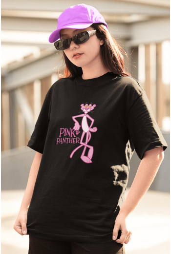Pembe Panter Siyah Tişört