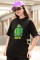 Pickle Rick Tasarım Siyah Tişört