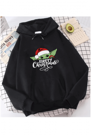 Baby Yoda Christmas Yeni Yıl Kapşonlu Sweatshirt