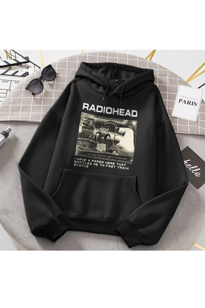Radiohead Unisex Siyah Sweatshirt Radiohead Unisex Siyah Sweatshirt