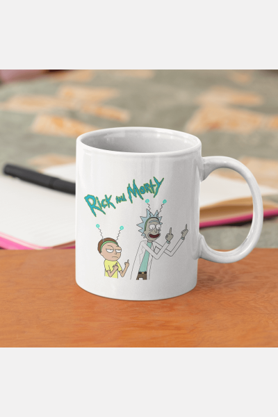 Rick and Morty Beyaz Kupa