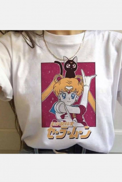 Sailor Moon Cute Beyaz Tişört  Sailor Moon Cute Beyaz Tişört