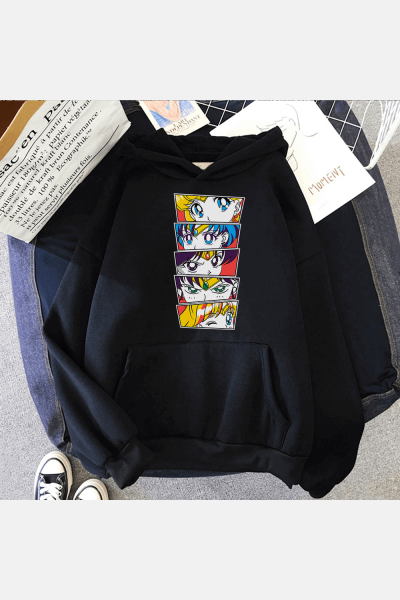 Sailor Moon Kapşonlu Sweatshirt