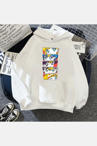 Sailor Moon Kapşonlu Sweatshirt