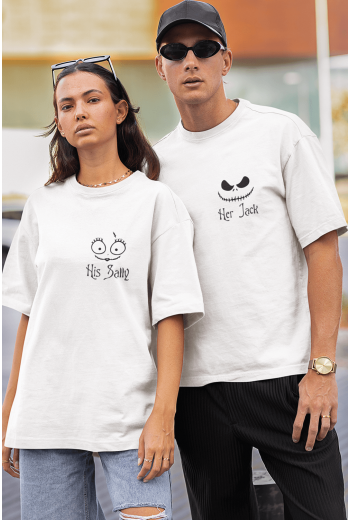 Sally ve Jack Sevgili/Çift/Arkadaşlık 2'li Tişört Seti Sally ve Jack Sevgili/Çift/Arkadaşlık 2'li Tişört Seti