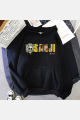 Sanji Yazılı Kapşonlu Sweatshirt