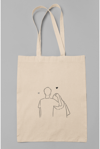 Sarılan Çift Bez Çanta Sarılan Çift Bez Çanta