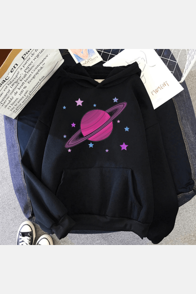 Saturn Kapşonlu Sweatshirt