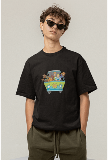 Scooby Doo Karavan Siyah Tişört