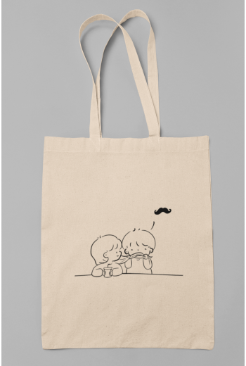 Sevimli Çift Bez Çanta