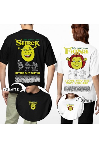 Shrek And Fiona Sevgili Çift Arkadaşlık Couple 2'li T-shirt Seti