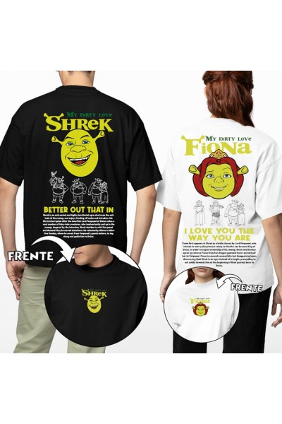 Shrek And Fiona Sevgili Çift Arkadaşlık Couple 2'li T-shirt Seti Shrek And Fiona Sevgili Çift Arkadaşlık Couple 2'li T-shirt Seti
