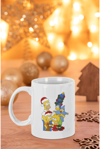 Simpson Yılbaşı Kupa Bardak Simpson Yılbaşı Kupa Bardak